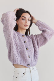 Lima Alpaca Cardigan - Magnolia