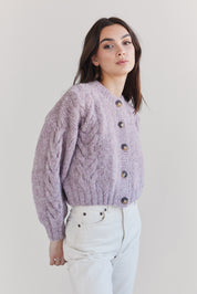 Lima Alpaca Cardigan - Magnolia