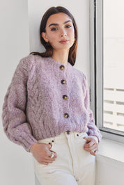 Lima Alpaca Cardigan - Magnolia
