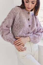Lima Alpaca Cardigan - Magnolia