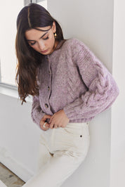 Lima Alpaca Cardigan - Magnolia