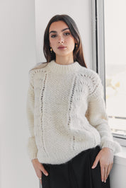 Ama Alpaca Jumper - Cream