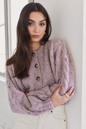 Lima Alpaca Cardigan - Magnolia