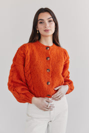 Lima Alpaca Cardigan - Mandarin
