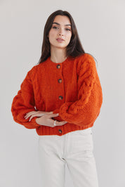 Lima Alpaca Cardigan - Mandarin