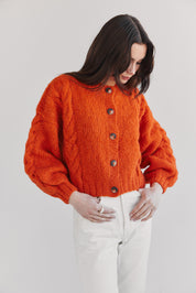 Lima Alpaca Cardigan - Mandarin