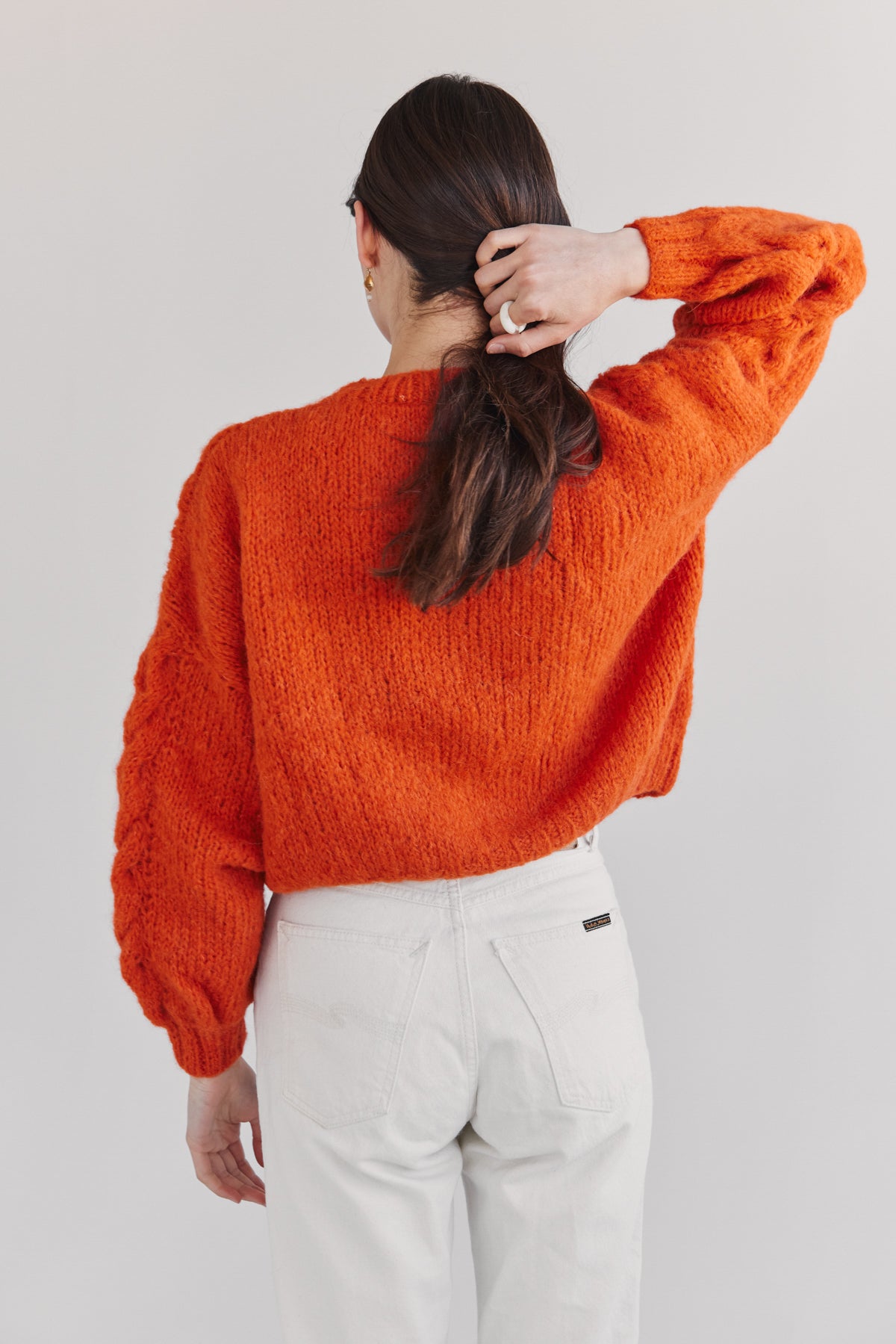 Lima Alpaca Cardigan - Mandarin