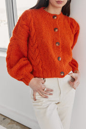 Lima Alpaca Cardigan - Mandarin