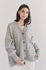 Teo Andean Wool Cardigan - Fog