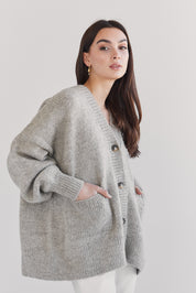 Teo Andean Wool Cardigan - Fog