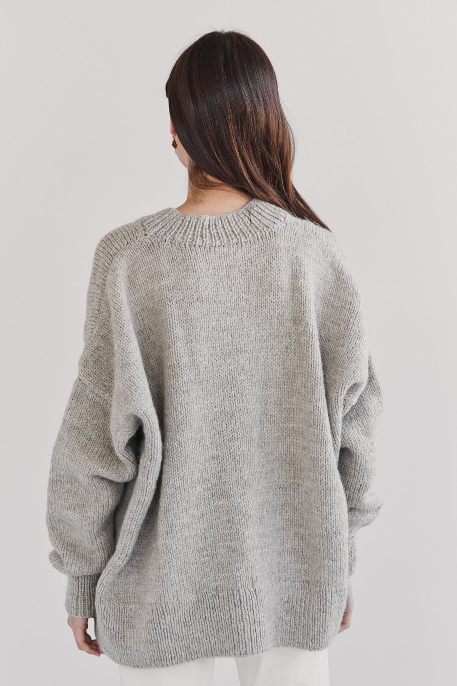 Teo Andean Wool Cardigan - Fog