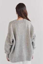 Teo Andean Wool Cardigan - Fog