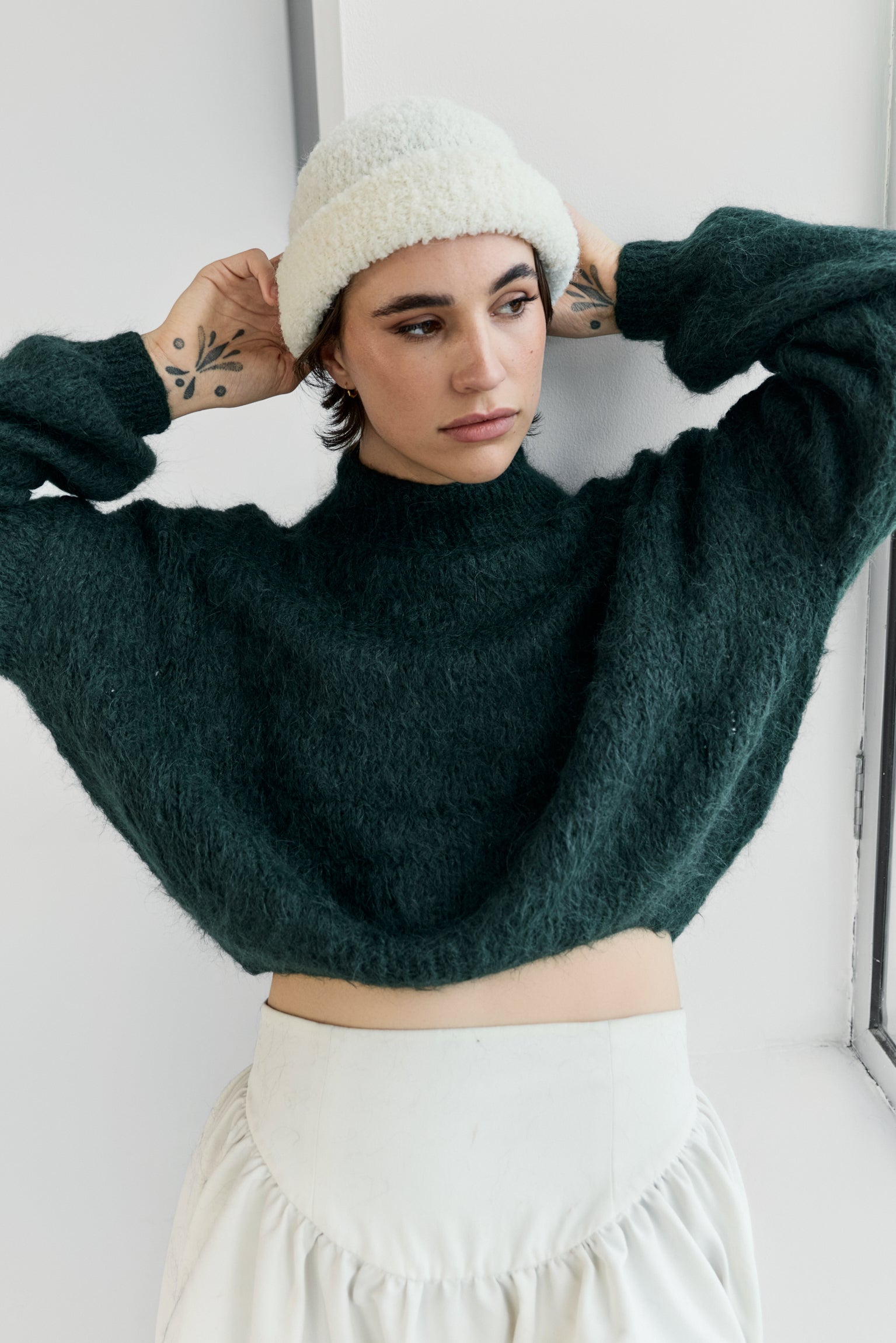 Suri Alpaca Crop - Green – Once Upon an Artisan