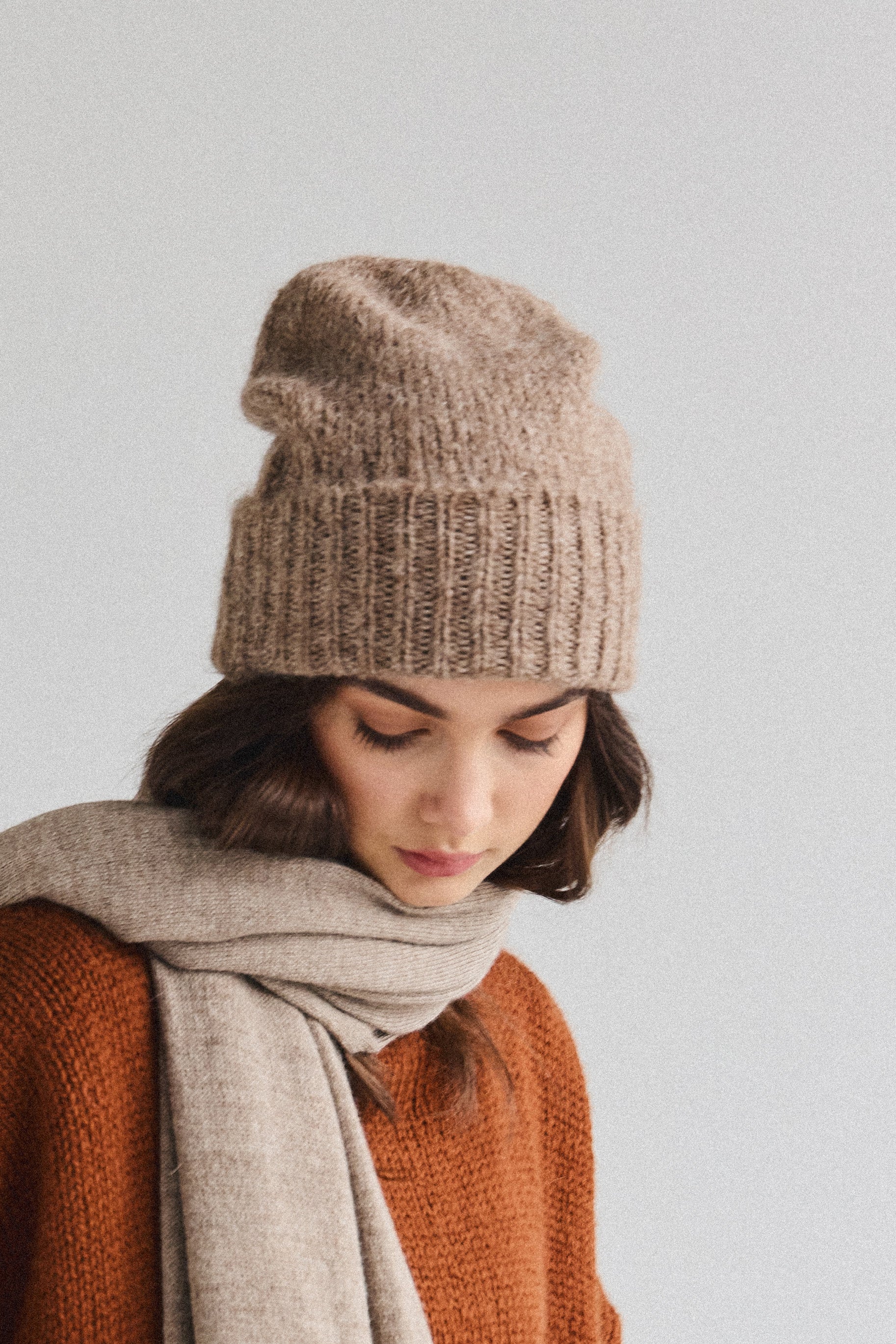 Suri Alpaca Beanie - Taupe