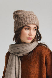 Suri Alpaca Beanie - Taupe