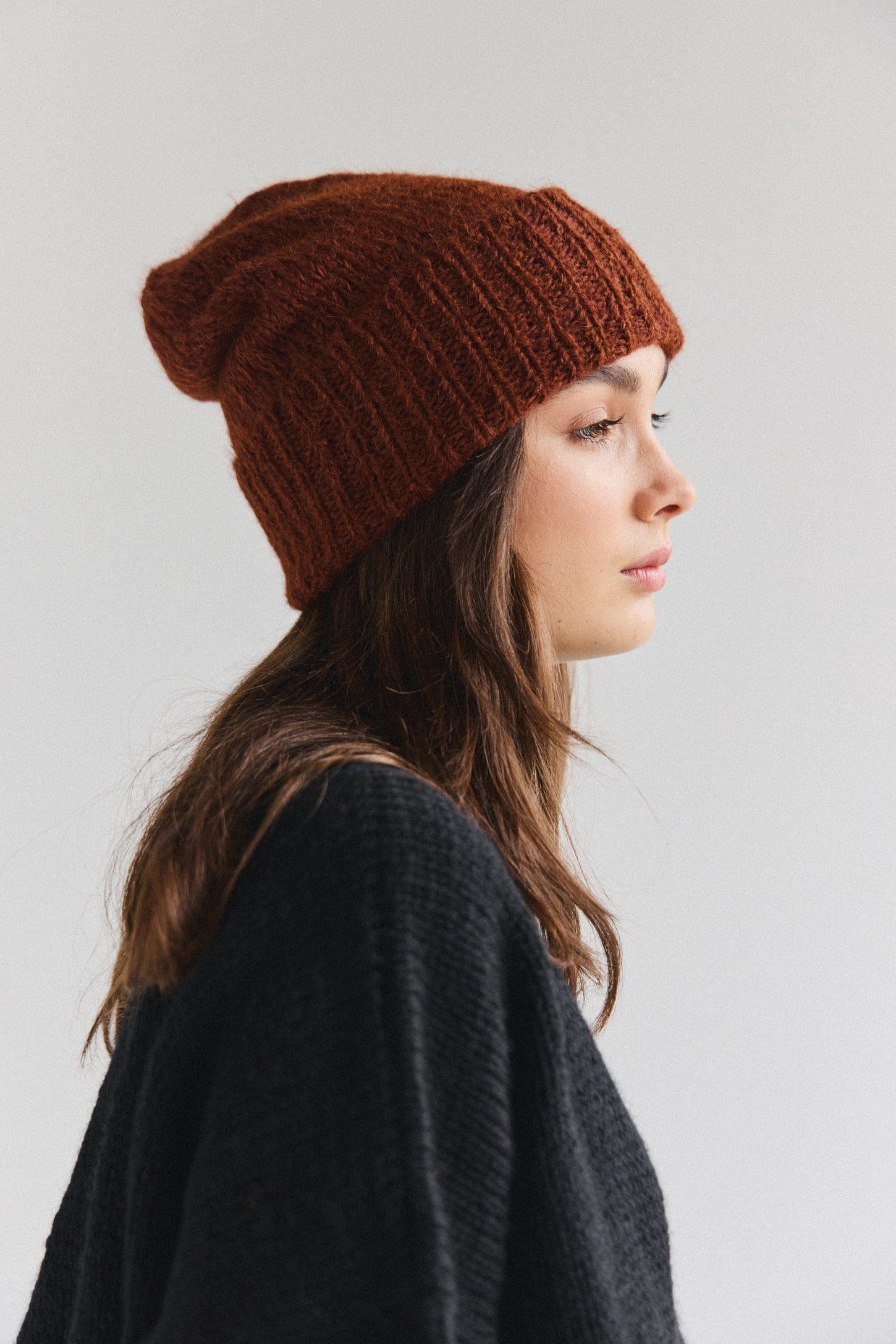 Suri Alpaca Beanie - Copper