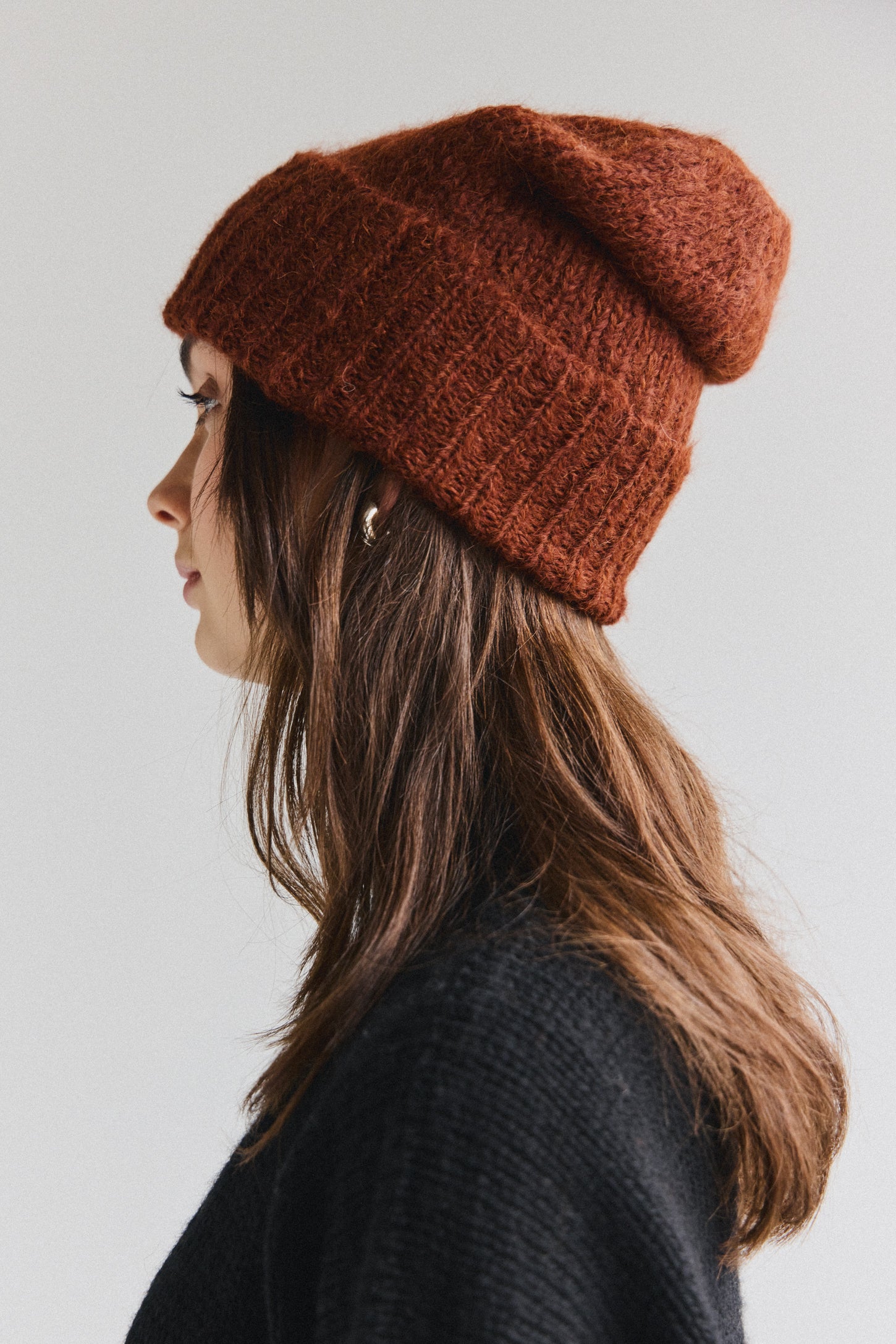 Suri Alpaca Beanie - Copper