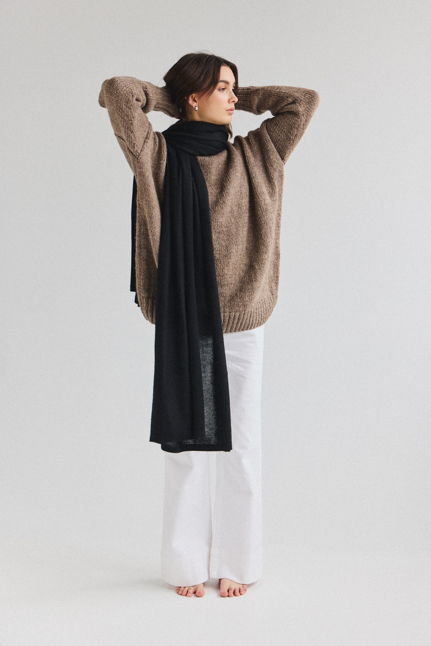 Ophelia Baby Alpaca Throw - Black