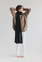 Ophelia Baby Alpaca Throw - Black