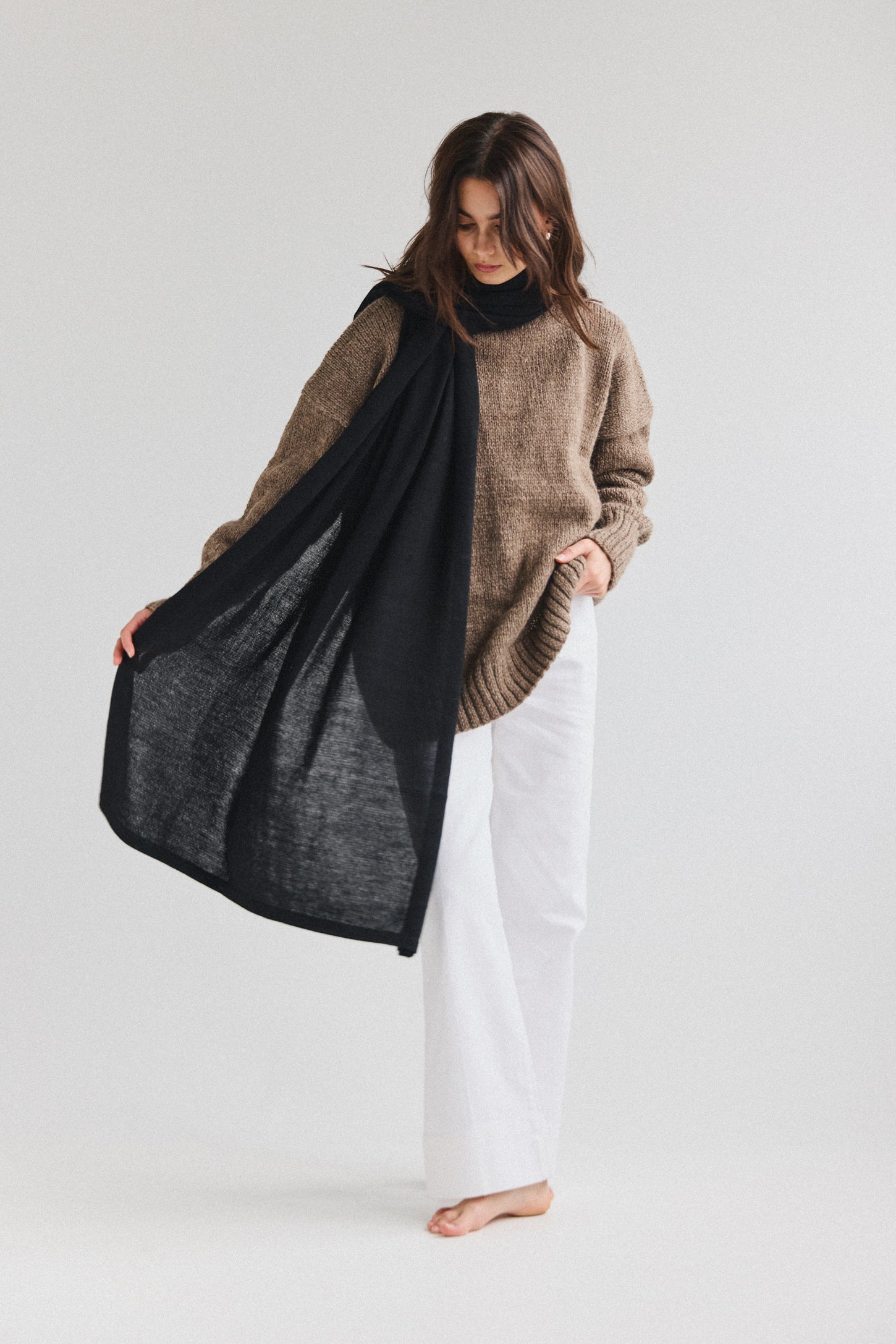 Ophelia Baby Alpaca Throw - Black