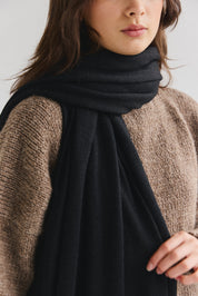 Ophelia Baby Alpaca Throw - Black