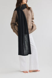 Ophelia Baby Alpaca Throw - Black