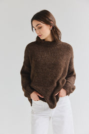 Suri Crew Jumper - Chocolate