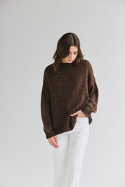 Suri Crew Jumper - Chocolate