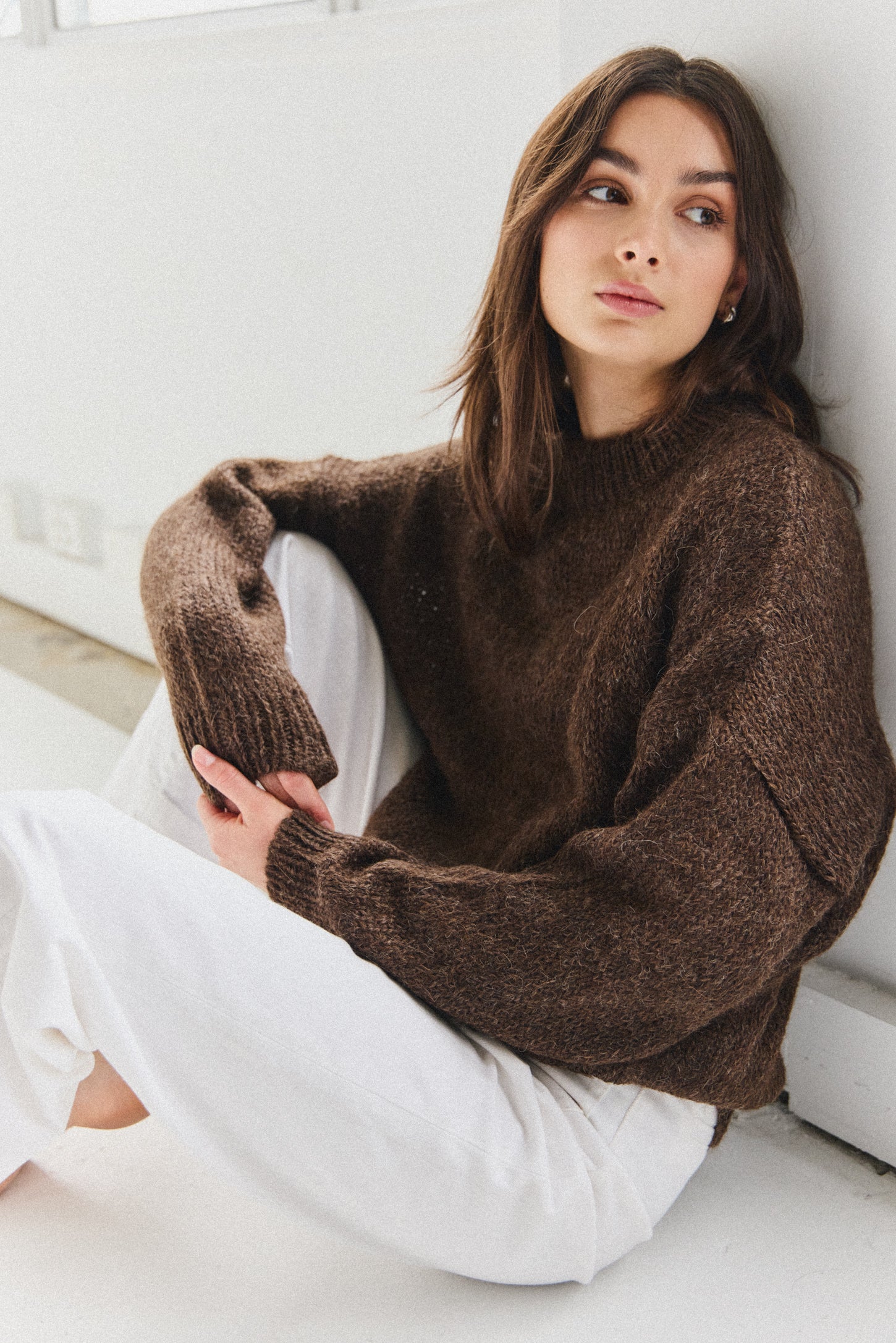 Suri Crew Jumper - Chocolate