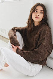 Suri Crew Jumper - Chocolate
