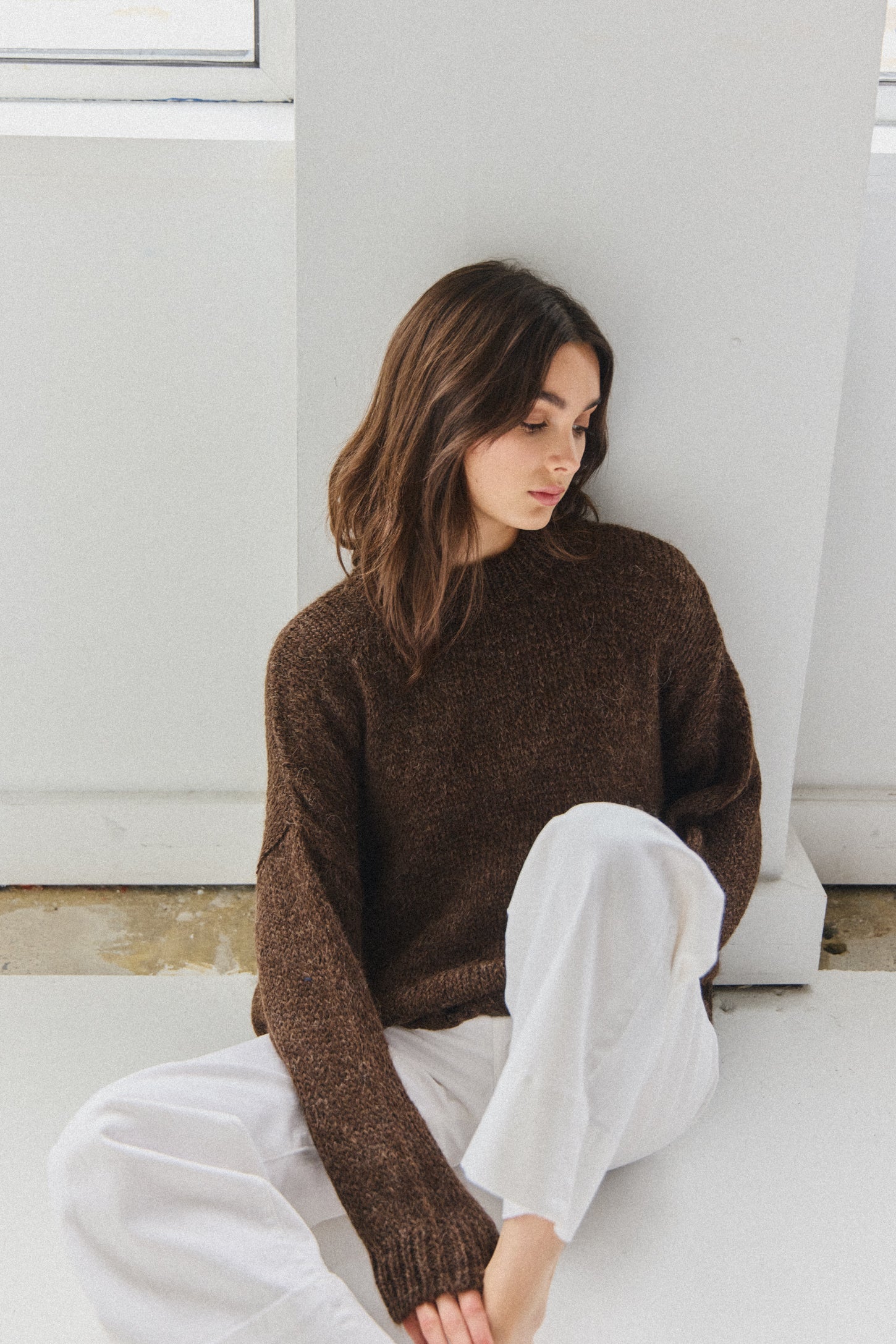 Suri Crew Jumper - Chocolate