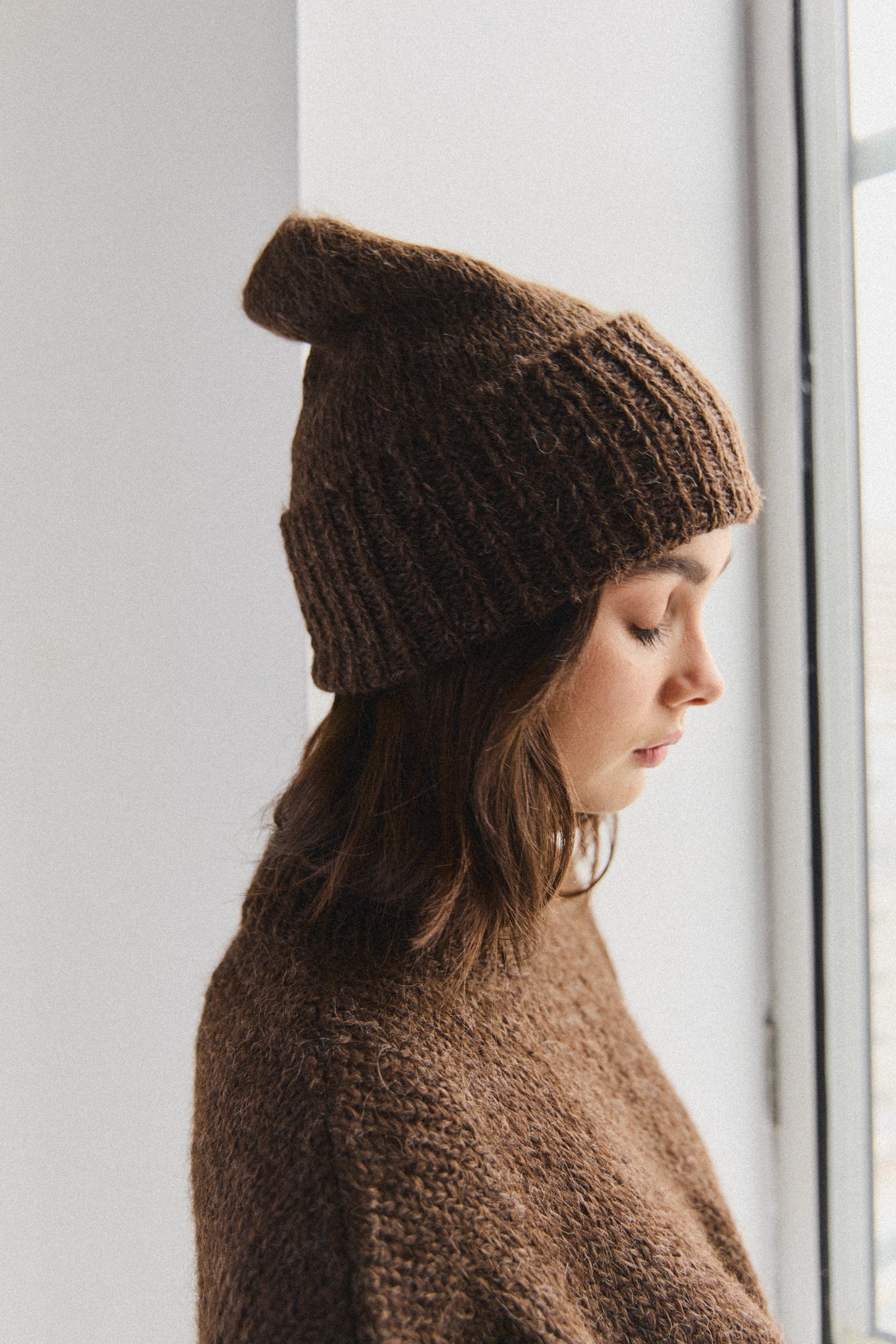 Suri Alpaca Beanie - Chocolate