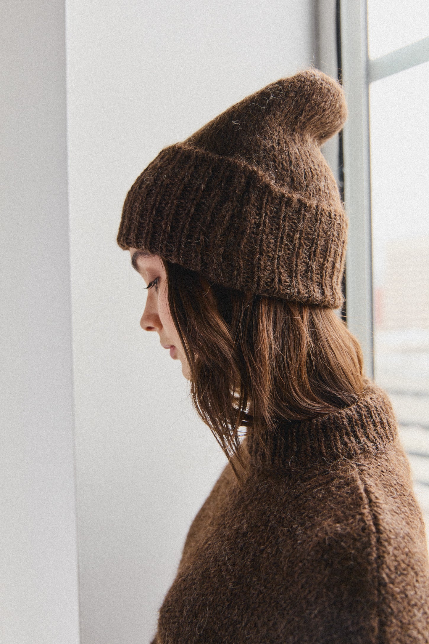 Suri Alpaca Beanie - Chocolate