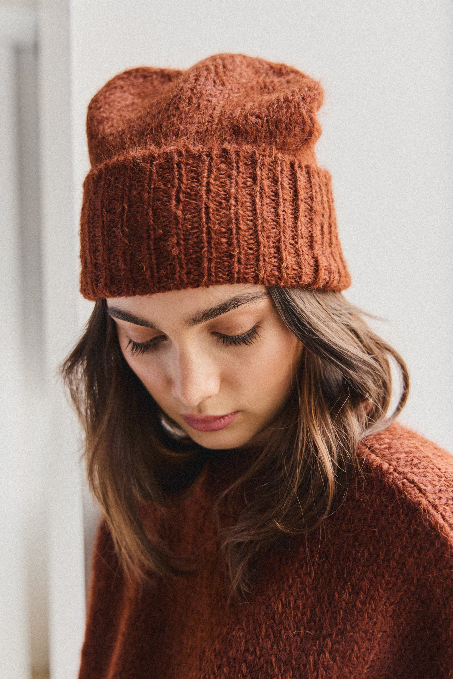Suri Alpaca Beanie - Copper