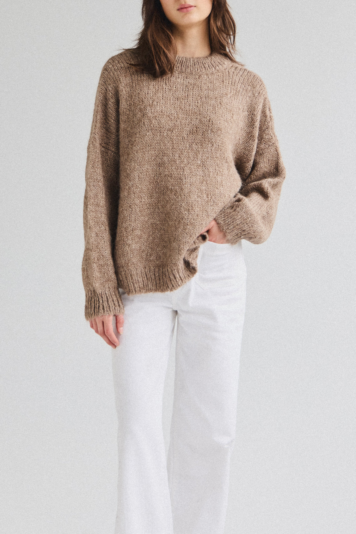 Suri Crew Jumper - Taupe