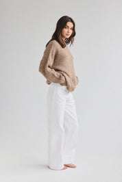 Suri Crew Jumper - Taupe