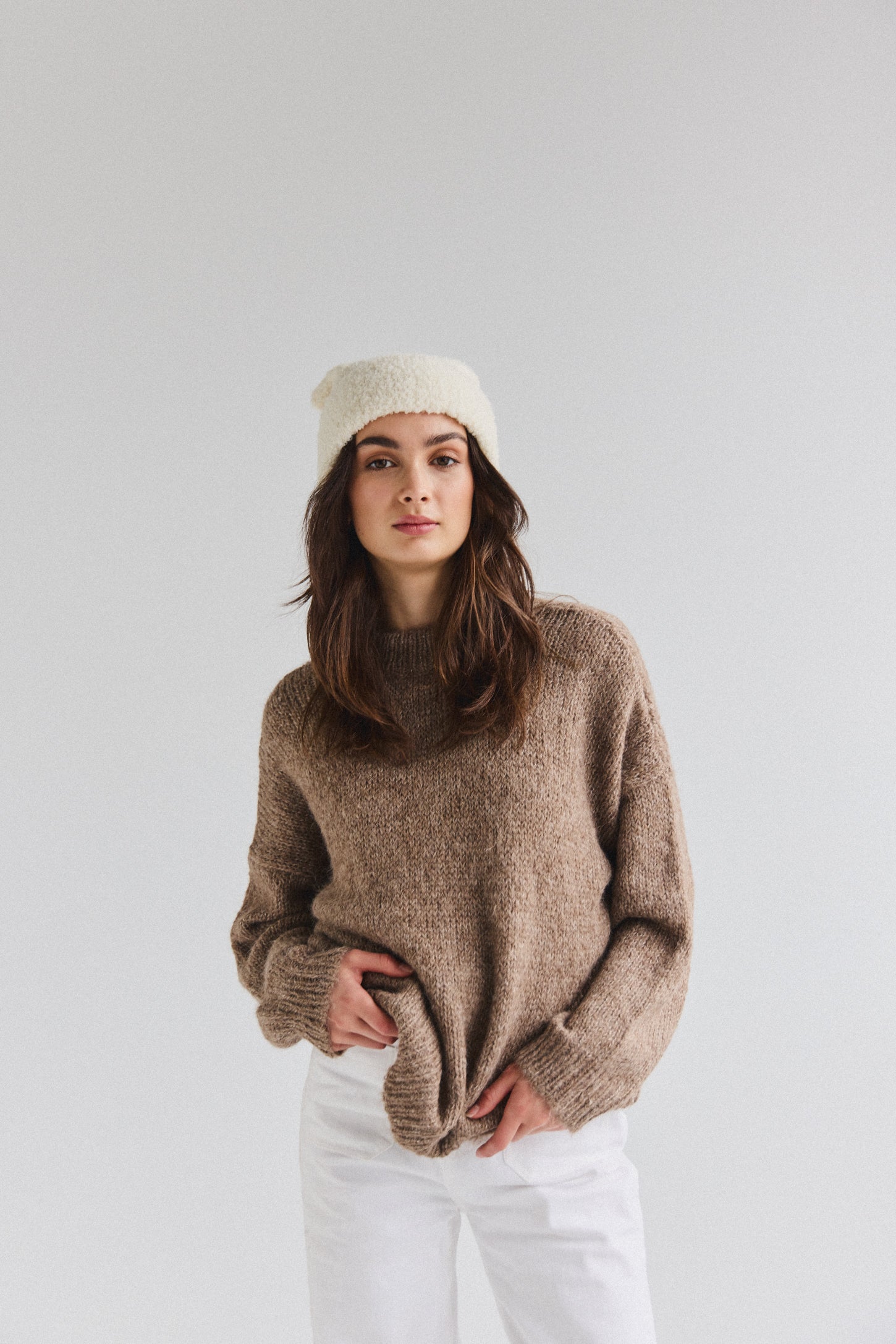 Florian Alpaca Beanie - Cream