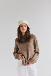 Florian Alpaca Beanie - Cream
