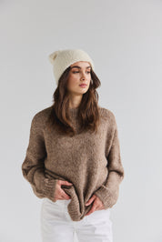 Florian Alpaca Beanie - Cream