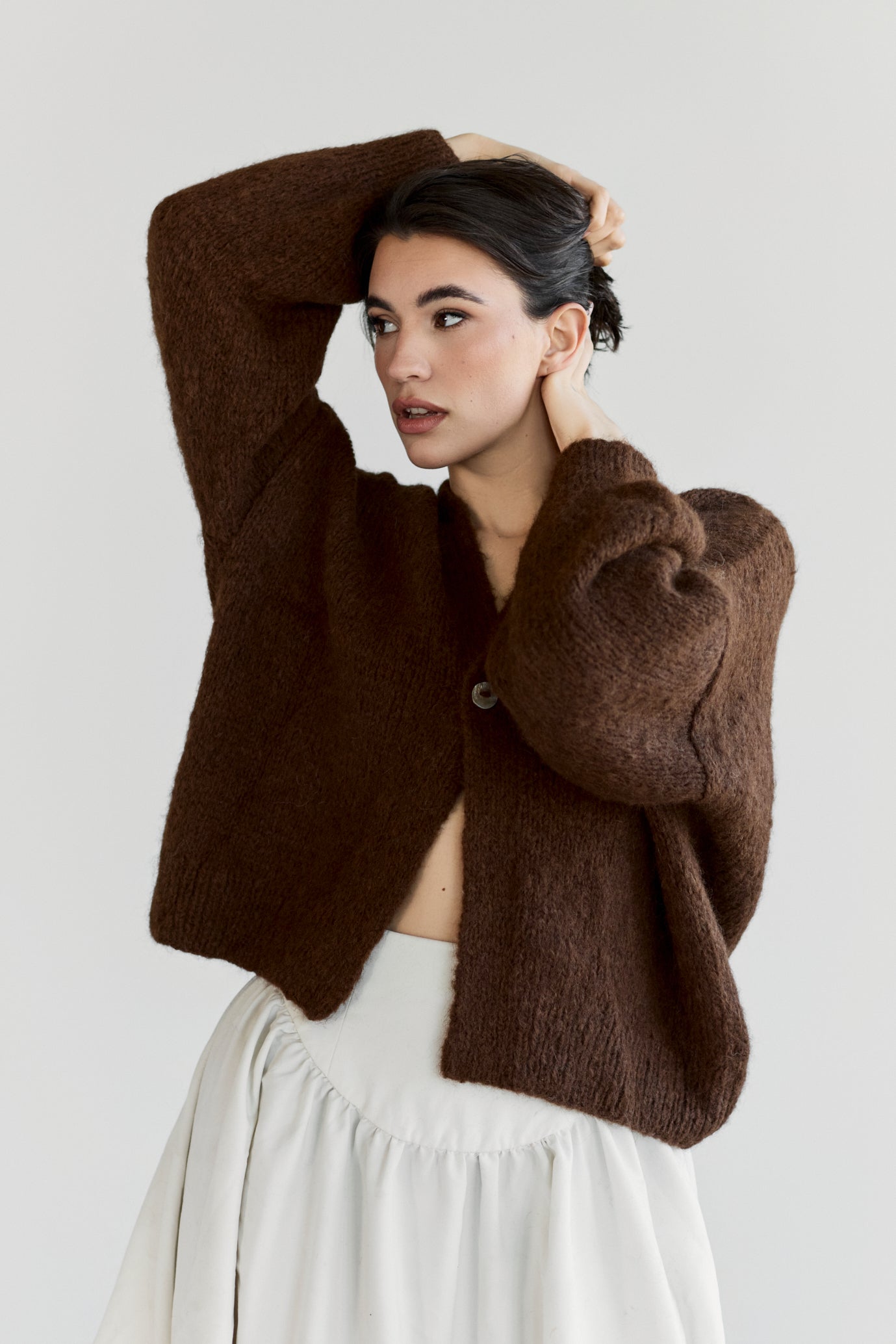 Muyu Cardigan - Chocolate