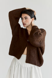 Muyu Cardigan - Chocolate
