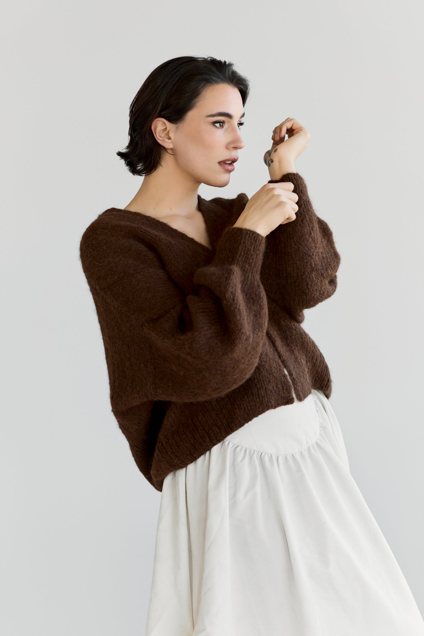Muyu Cardigan - Chocolate