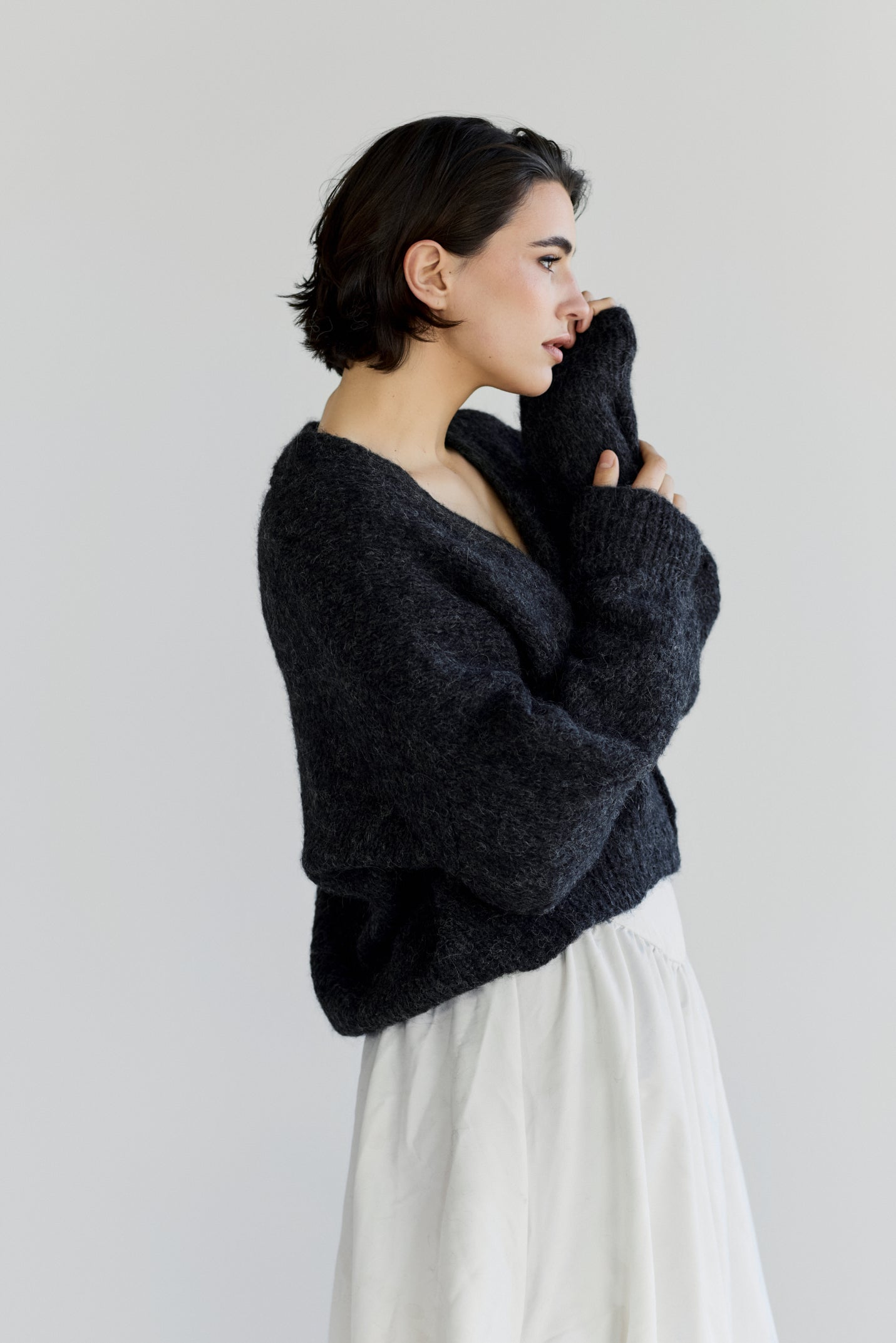 Muyu Cardigan - Charcoal