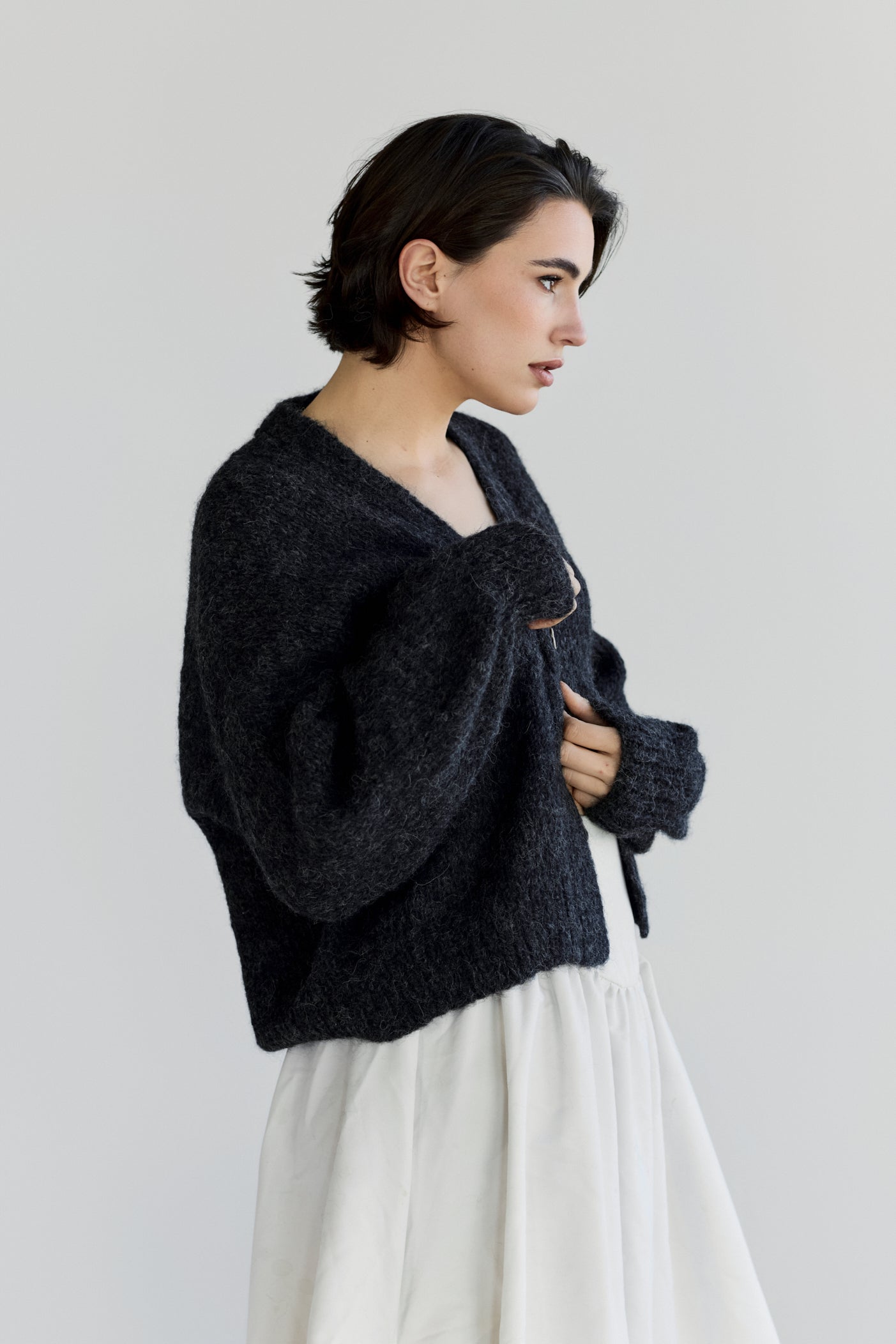 Muyu Cardigan - Charcoal