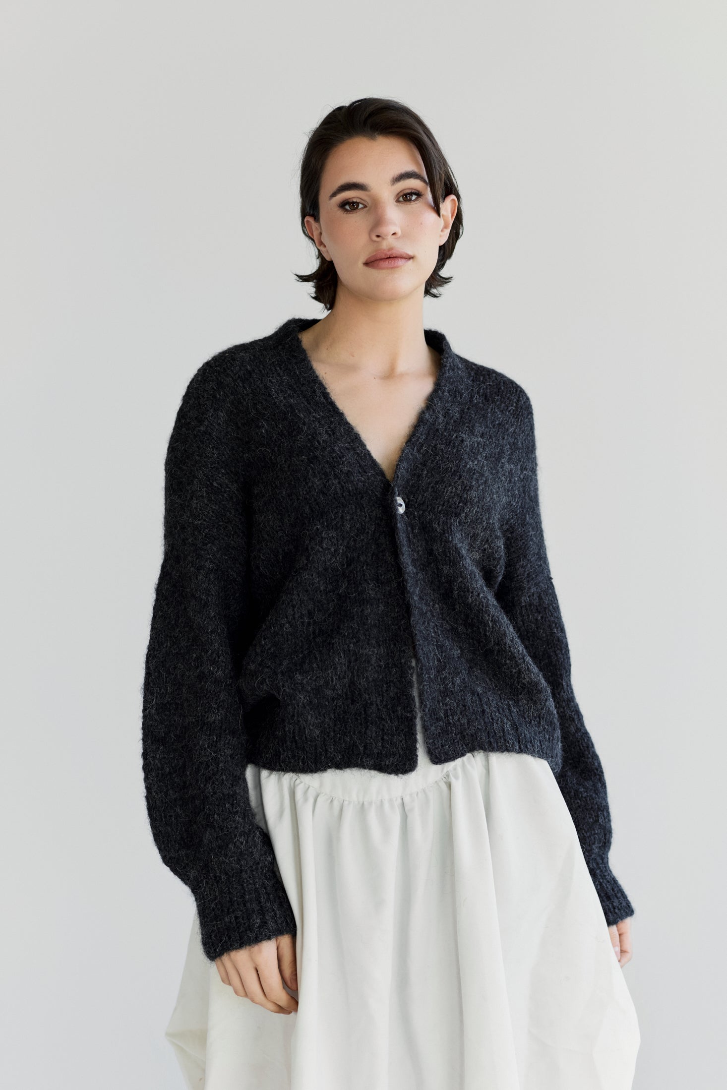 Muyu Cardigan - Charcoal