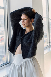 Muyu Cardigan - Charcoal