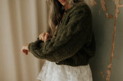 NEW colour - Lima Alpaca Cardigan - Meadow Green