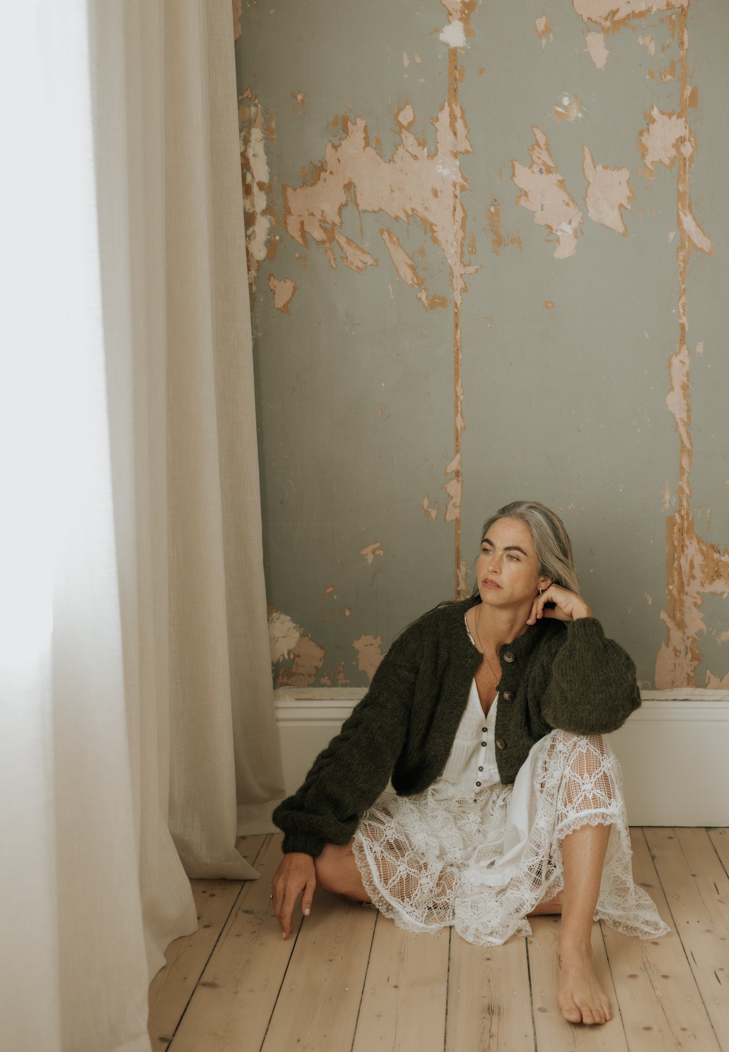 NEW colour - Lima Alpaca Cardigan - Meadow Green