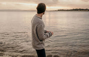The Andean — Men's Heritage Roll-Neck Knit (Tweed Grey)