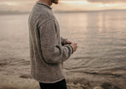 The Andean — Men's Heritage Roll-Neck Knit (Tweed Grey)